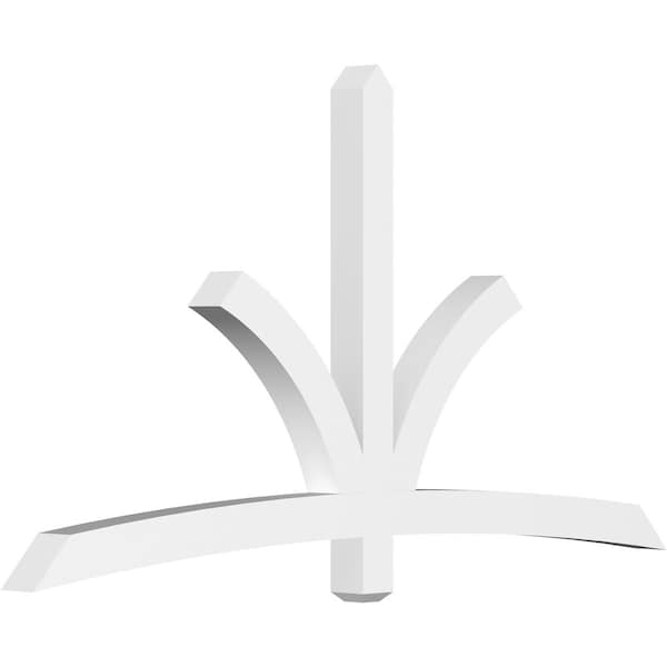 Ekena Millwork Davenport Architectural Grade PVC Gable Bracket, 84"W x 45 1/2"H x 4"D x 4"F, 13/12 Pitch GBP084X46X0404DAV00 - main